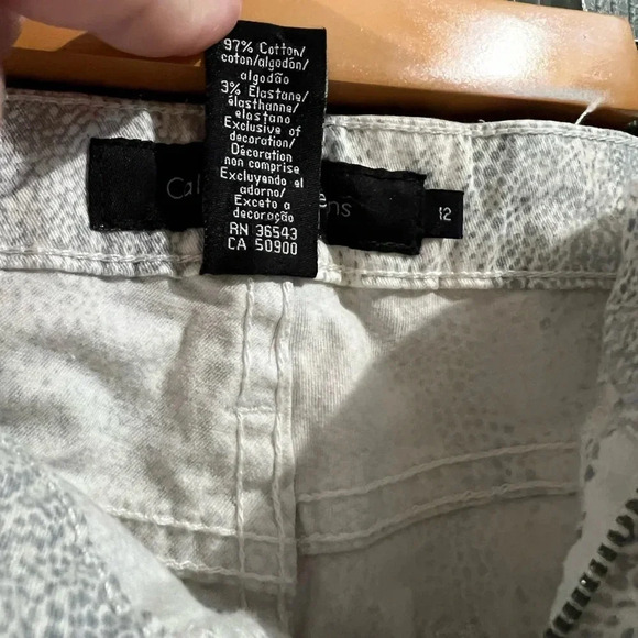 Calvin Klein snake pattern jeans, size 12 - Picture 5 of 7
